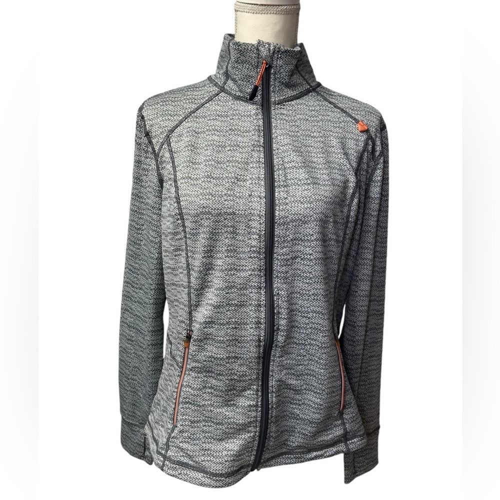 TANGERINE womens athletic full zip running yoga jacket size L EUC